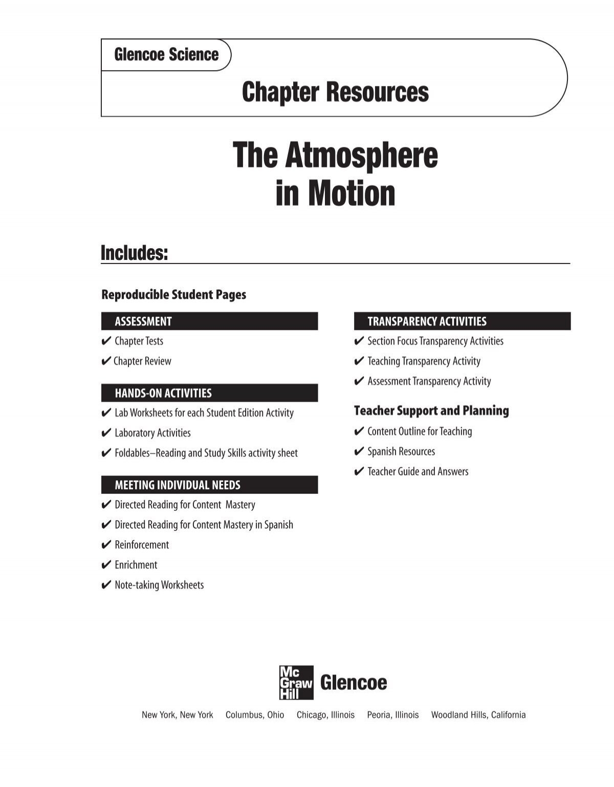 Chapter 12 Resource The Atmosphere In Motion