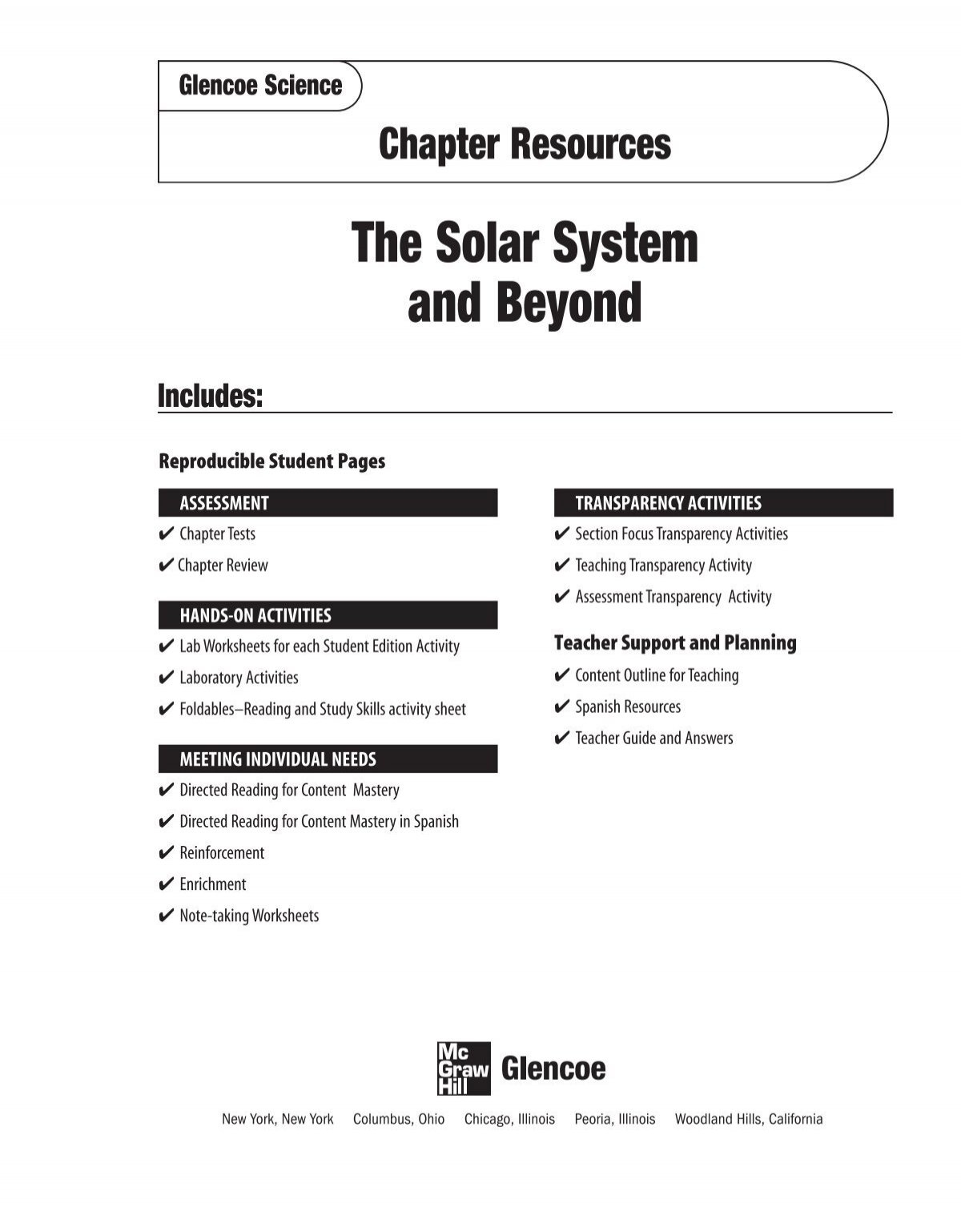 Chapter 15 Resource The Solar System And Beyond Chapter 15 Resource The Solar System And Beyond