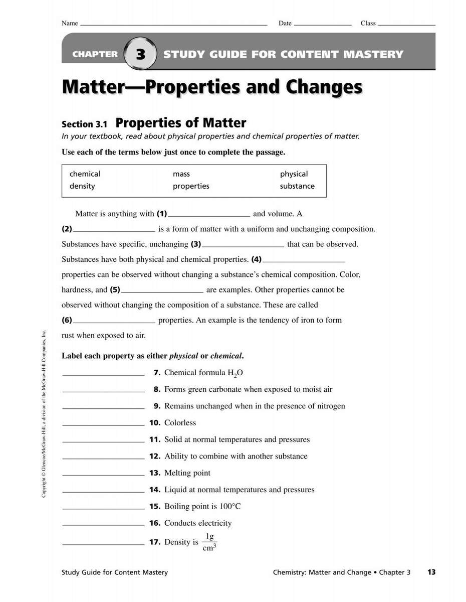 Chapter 3 Worksheets PDF