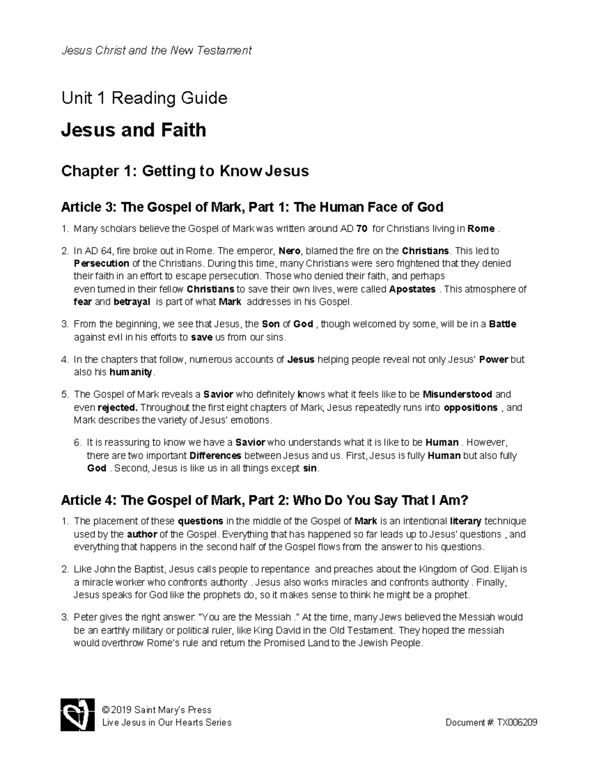 Chapter 4 The Church Is Catholic 3303723 Study Worksheet Studocu