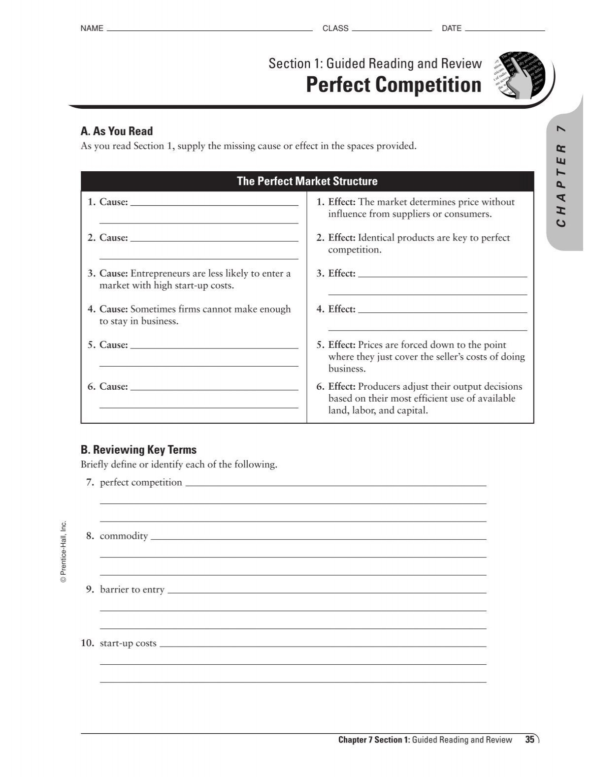 Chapter 7 Section 1 Guided Reading Analy High School Staff