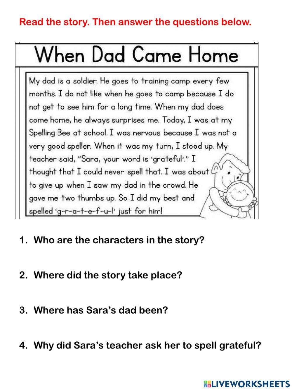 Characters And Setting Worksheet For 1 3 Worksheets Library