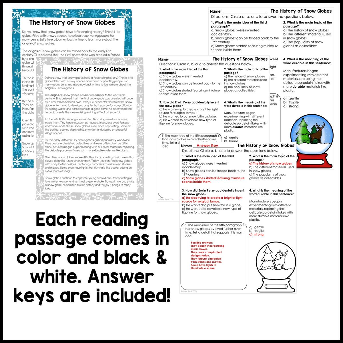 Christmas ELA Worksheets No Prep Reading Comprehension Writing Prompts Grammar Thrifty In Third Grade Christmas ELA Worksheets No Prep Reading Comprehension Writing Prompts Grammar Thrifty In Third Grade