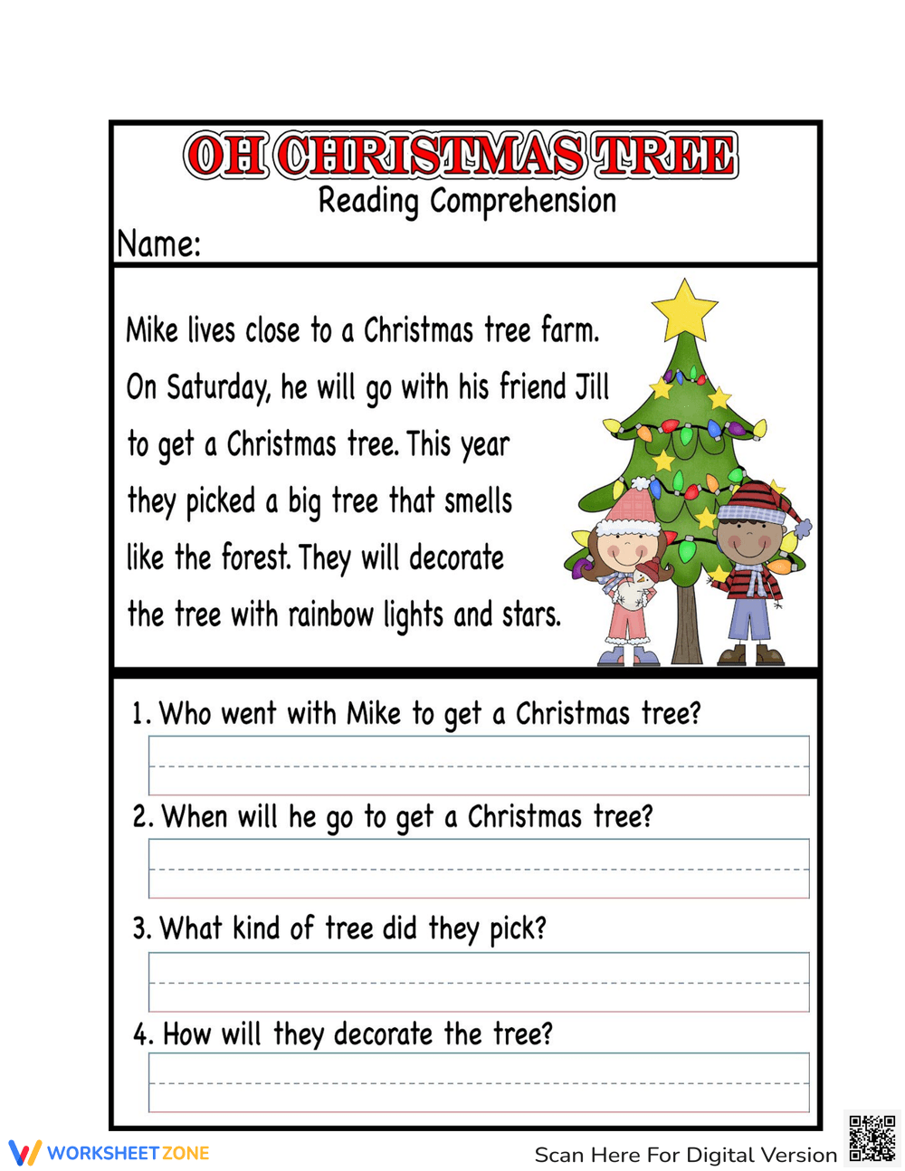Christmas Fill In The Blanks Worksheets