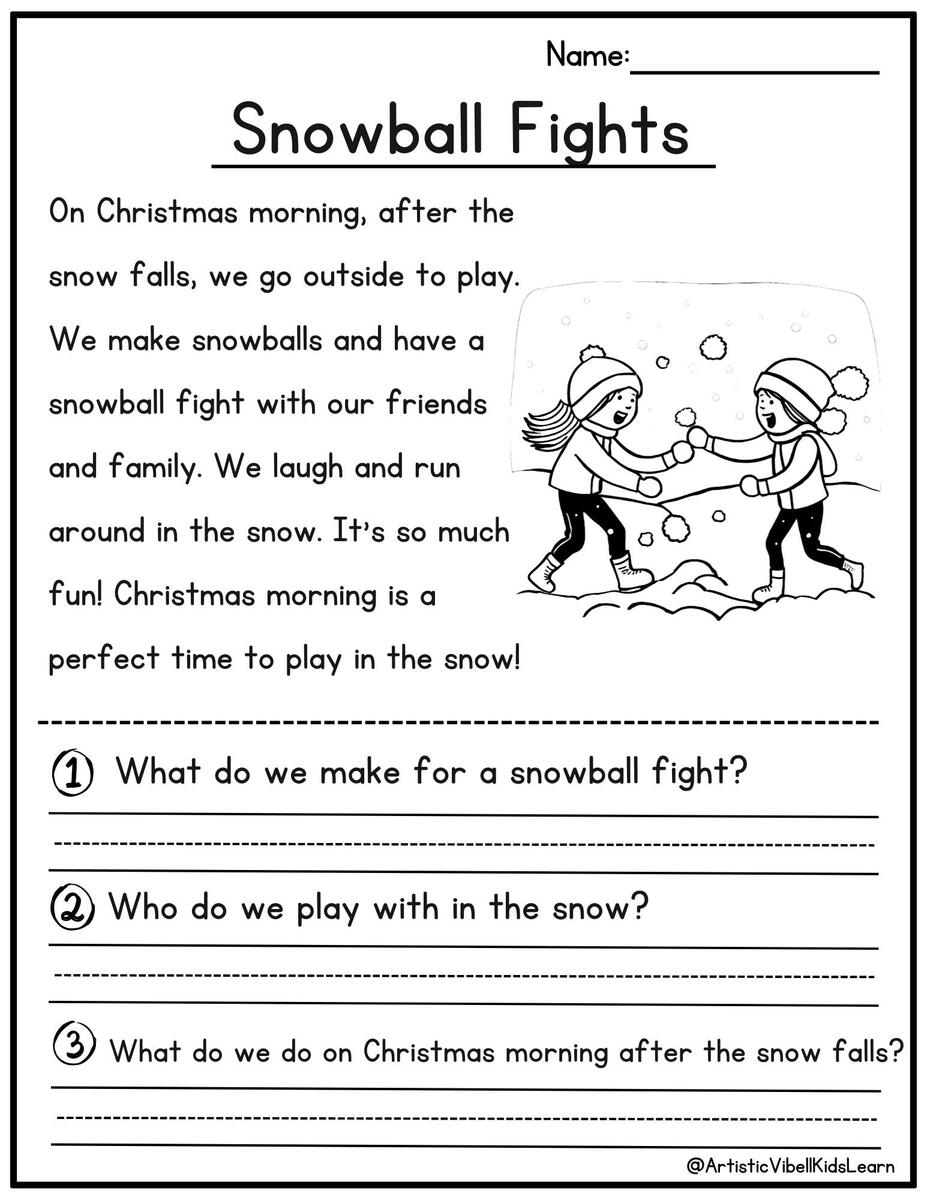 Christmas Reading Comprehension Printable Kindergarten First Grade Worksheets Instant Download Fluency Worksheet English Learing Etsy Christmas Reading Comprehension Printable Kindergarten First Grade Worksheets Instant Download Fluency Worksheet English Learing Etsy