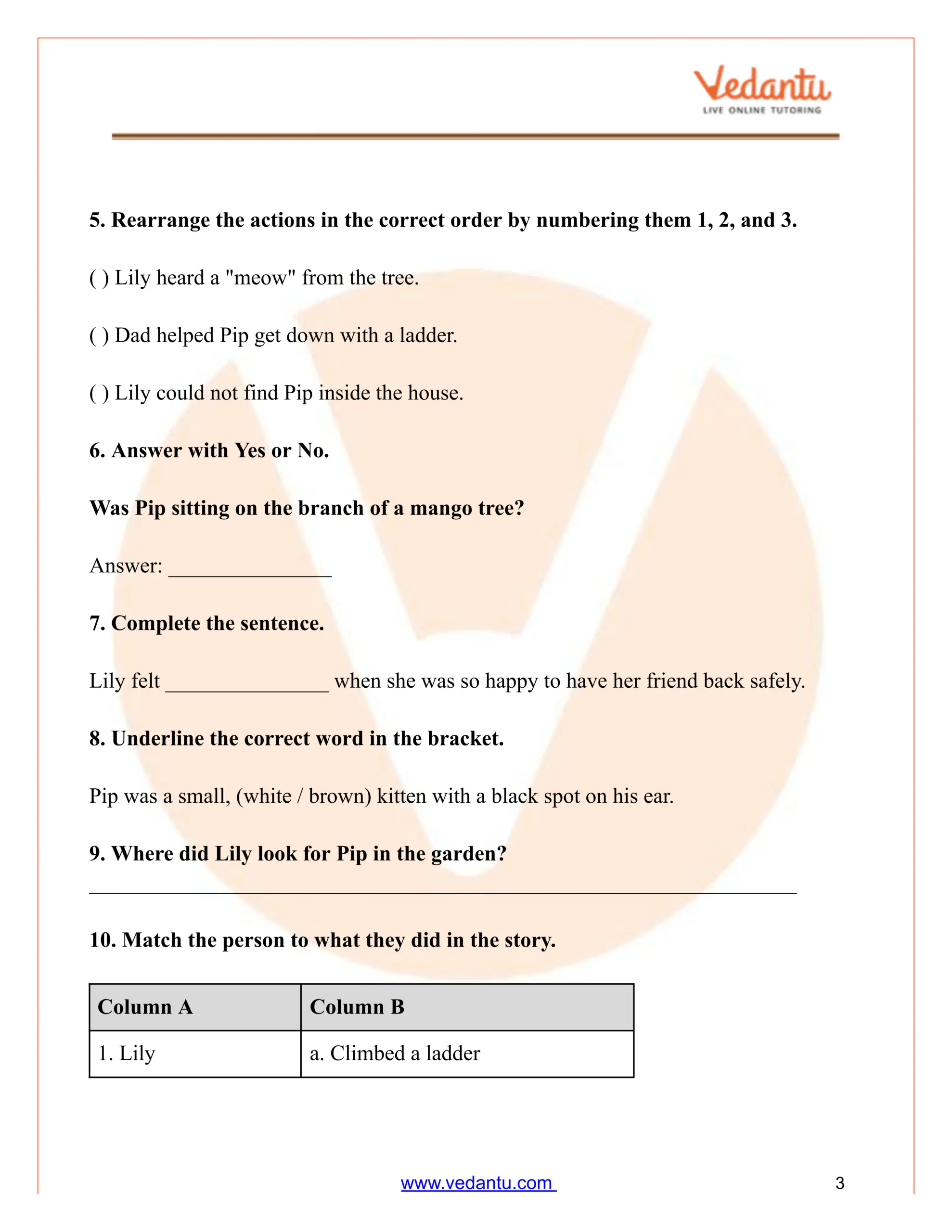 Class 1 Reading Comprehension Level H Worksheets PDF Class 1 Reading Comprehension Level H Worksheets PDF