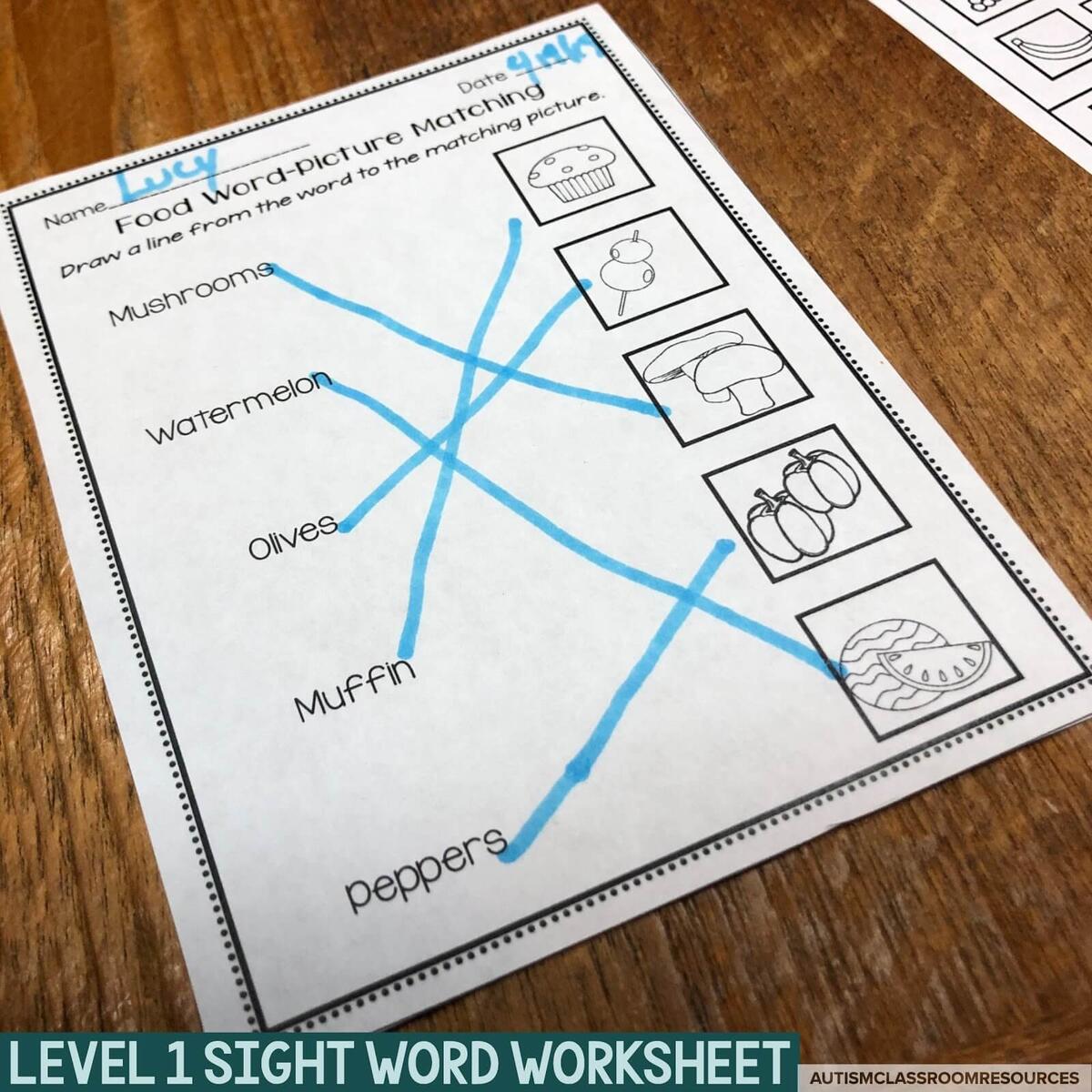 Classroom Tools You Need Leveled Functional Reading Worksheets Autism Classroom Resources FREE Simplified Reading Comprehension Worksheets