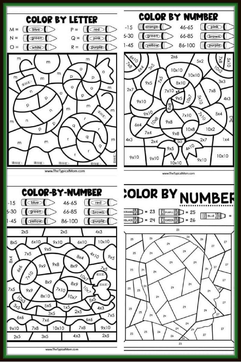 Color By Number Free Printables The Typical Mom FREE Christmas Color By Number