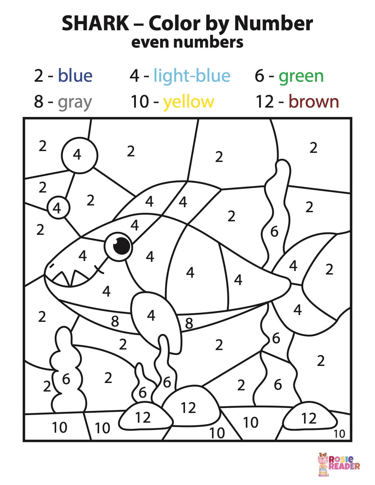 Color By Number Shark Reading Adventures For Kids Ages 3 To 5 Worksheets Library Color By Number Shark Reading Adventures For Kids Ages 3 To 5 Worksheets Library