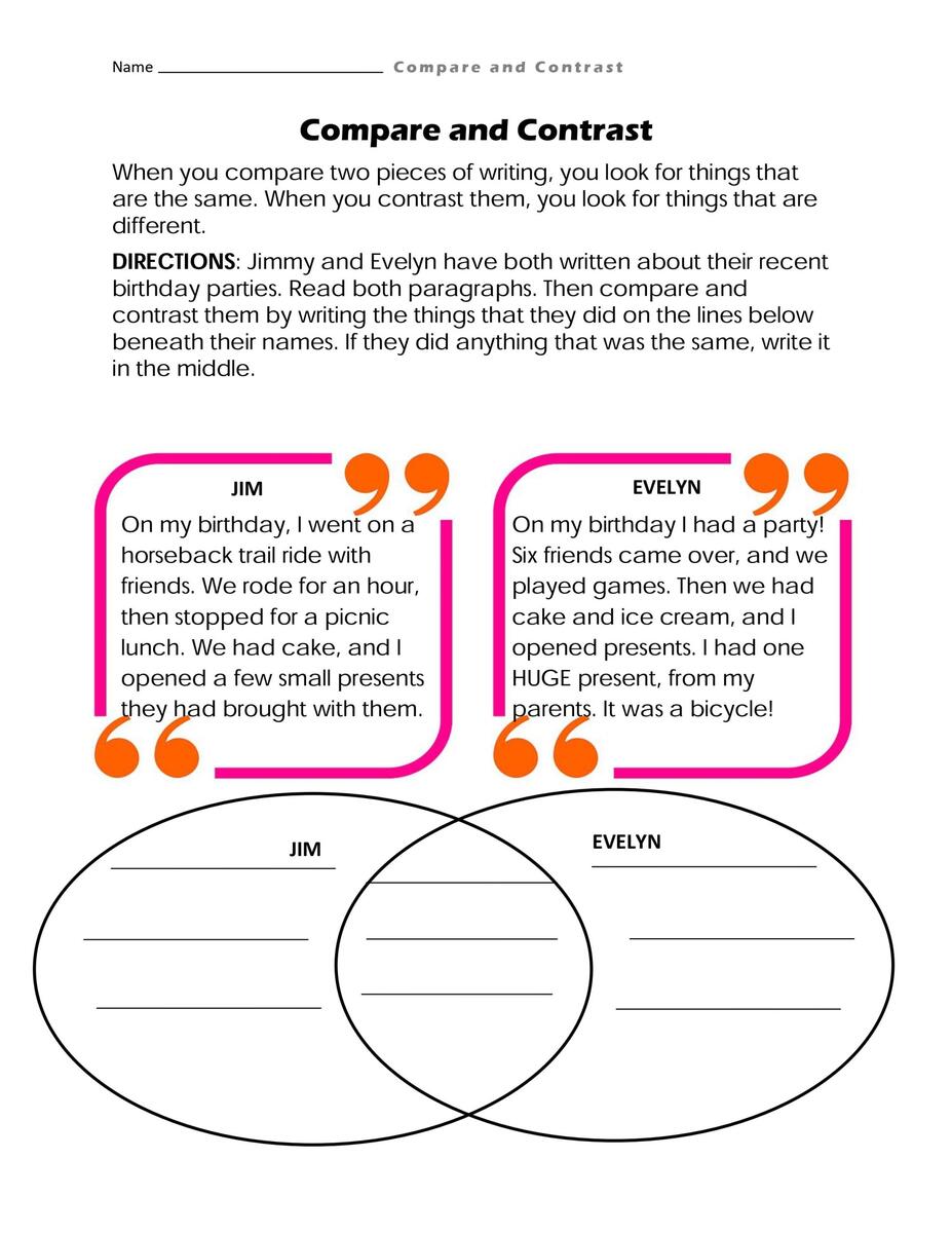 Compare And Connect Interactive Worksheets For Critical Thinking PDF Made By Teachers