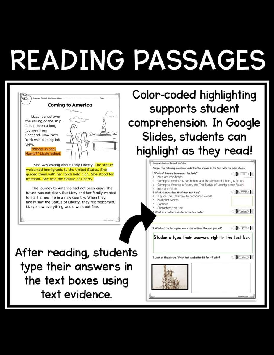 Compare Fiction And Nonfiction 1st Grade Rl 1 5 Google Slides