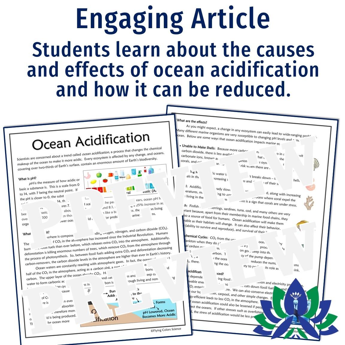 Coral Bleaching And Ocean Acidification Reading Flying Colors Science