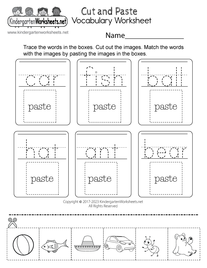 Cut And Paste Vocabulary Worksheet Free Printable Digital PDF Spring Reading Worksheet Free Printable Digital PDF