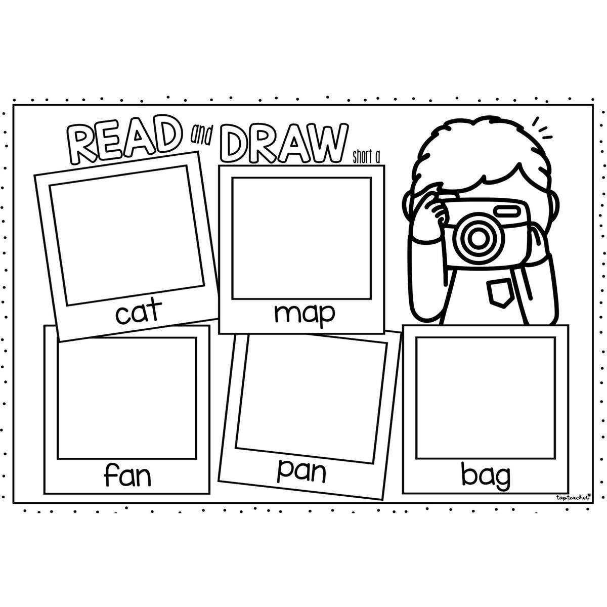 CVC Read Draw Worksheets Top Teacher