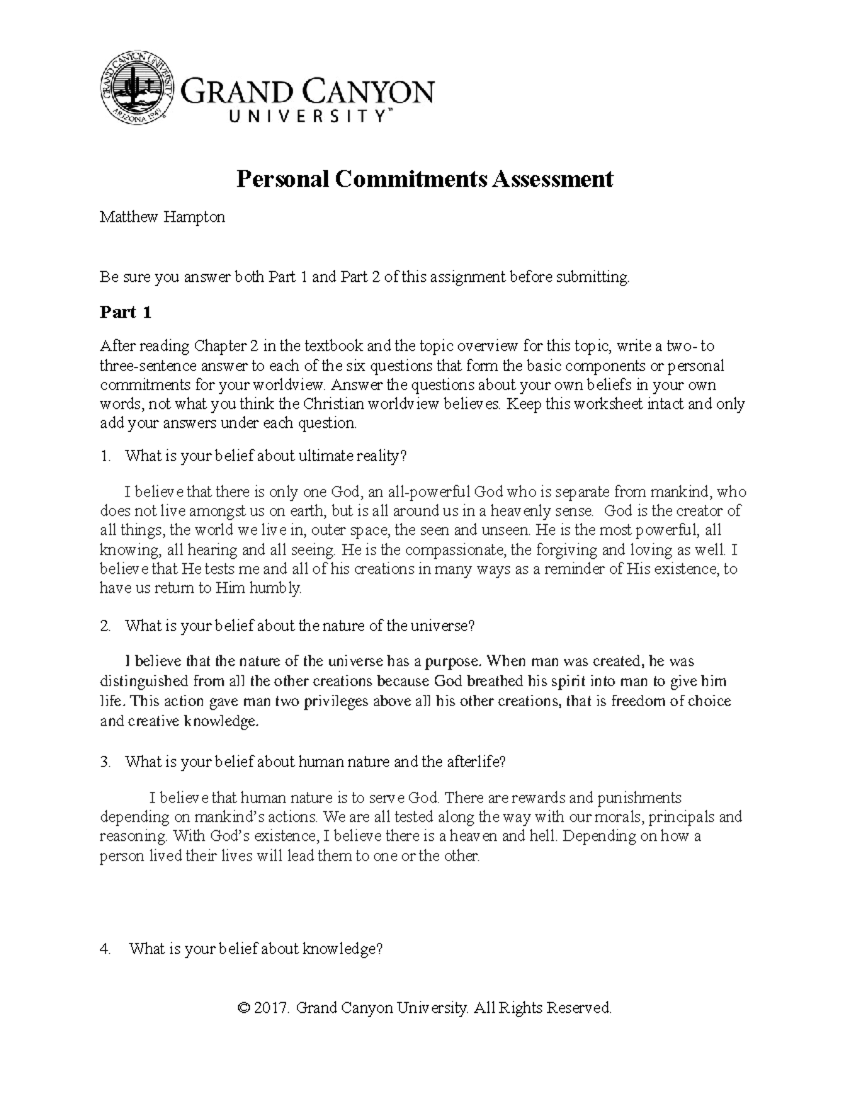 CWV 101 Ethical Decision Making Morality And Purpose Responses Studocu
