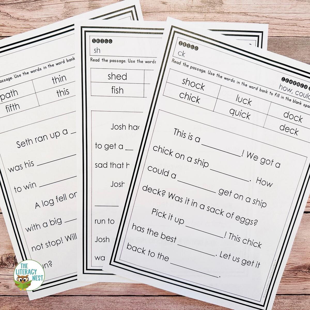 Decodable Cloze Reading Passages For Reading Comprehension The Literacy Nest Decodable Cloze Reading Passages For Reading Comprehension The Literacy Nest