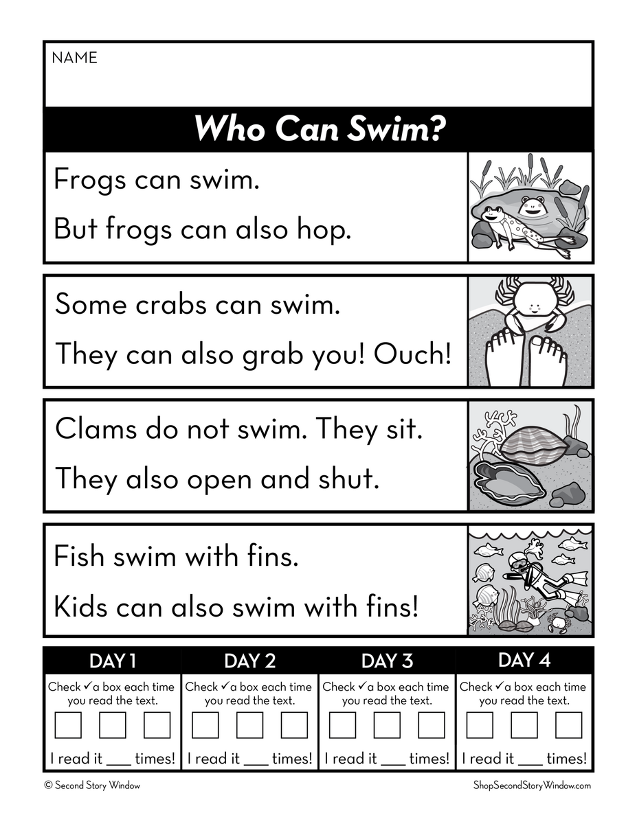 Decodable Passages Reading Fluency And Sight Word Practice Level D Set 3 Second Story Window