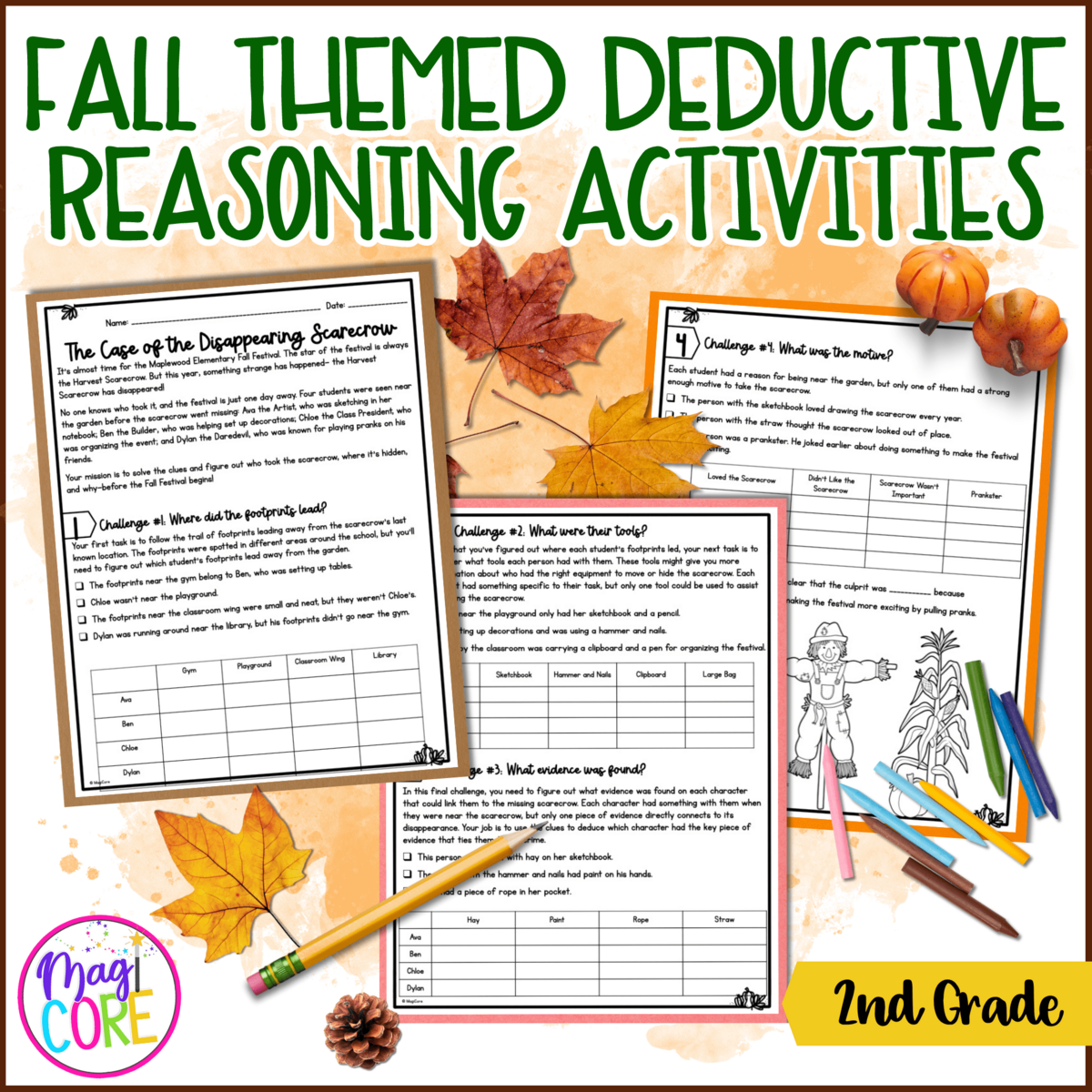 Deductive Reasoning Logic Puzzles Activity 2nd Grade Math MagiCore Deductive Reasoning Logic Puzzles Activity 2nd Grade Math MagiCore