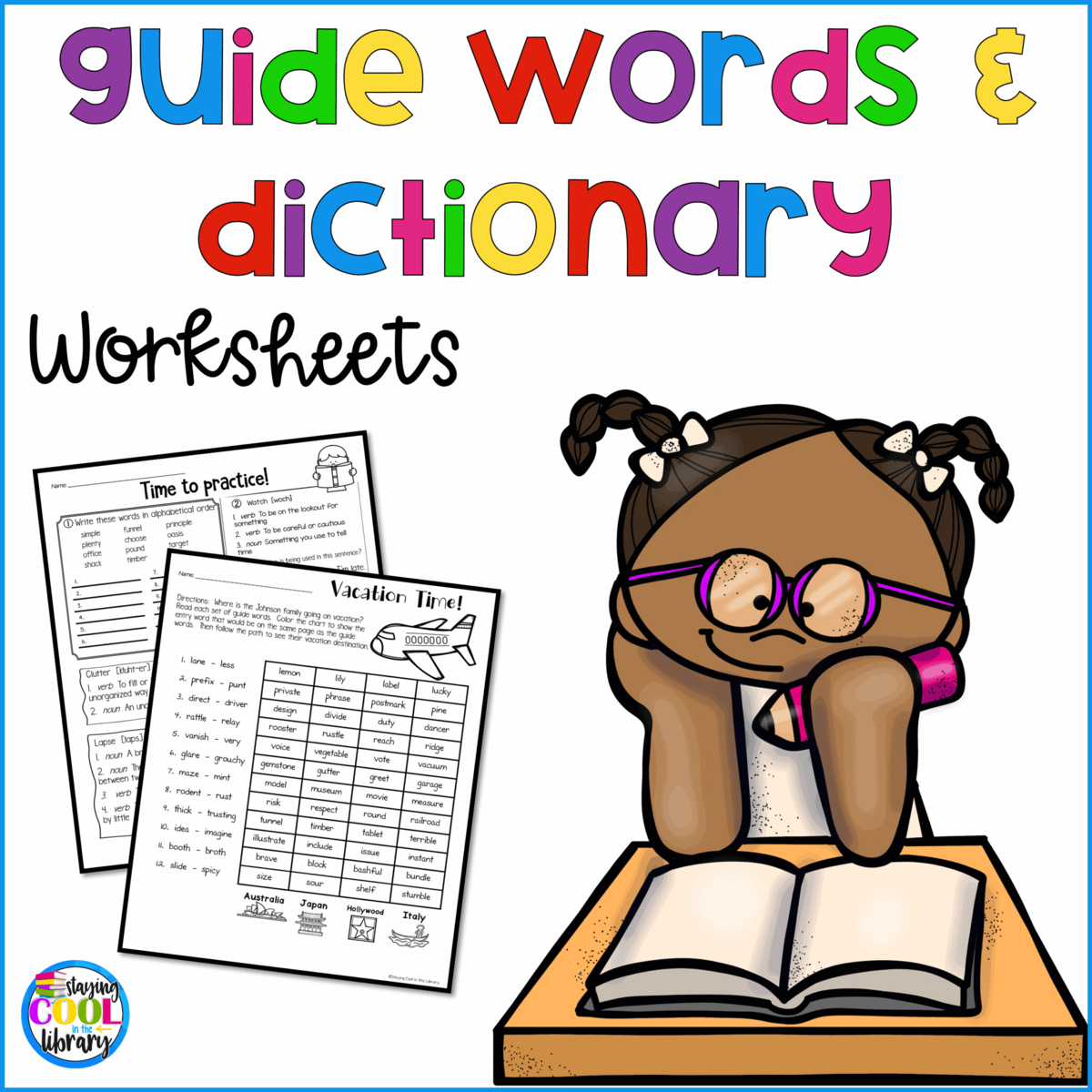 Dictionary Skills And Guide Words Worksheets