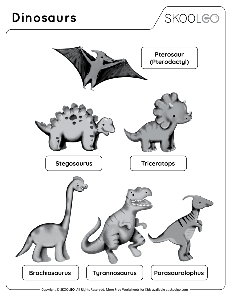 Dinosaurs Free Worksheet SKOOLGO