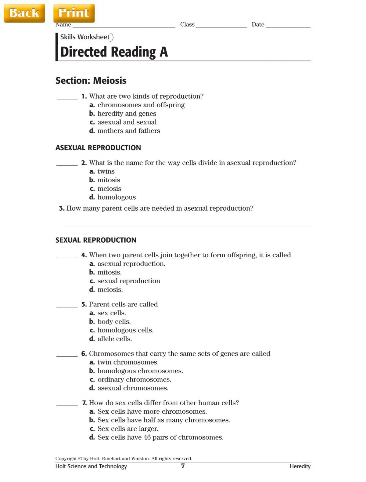 Directed Reading A Directed Reading A