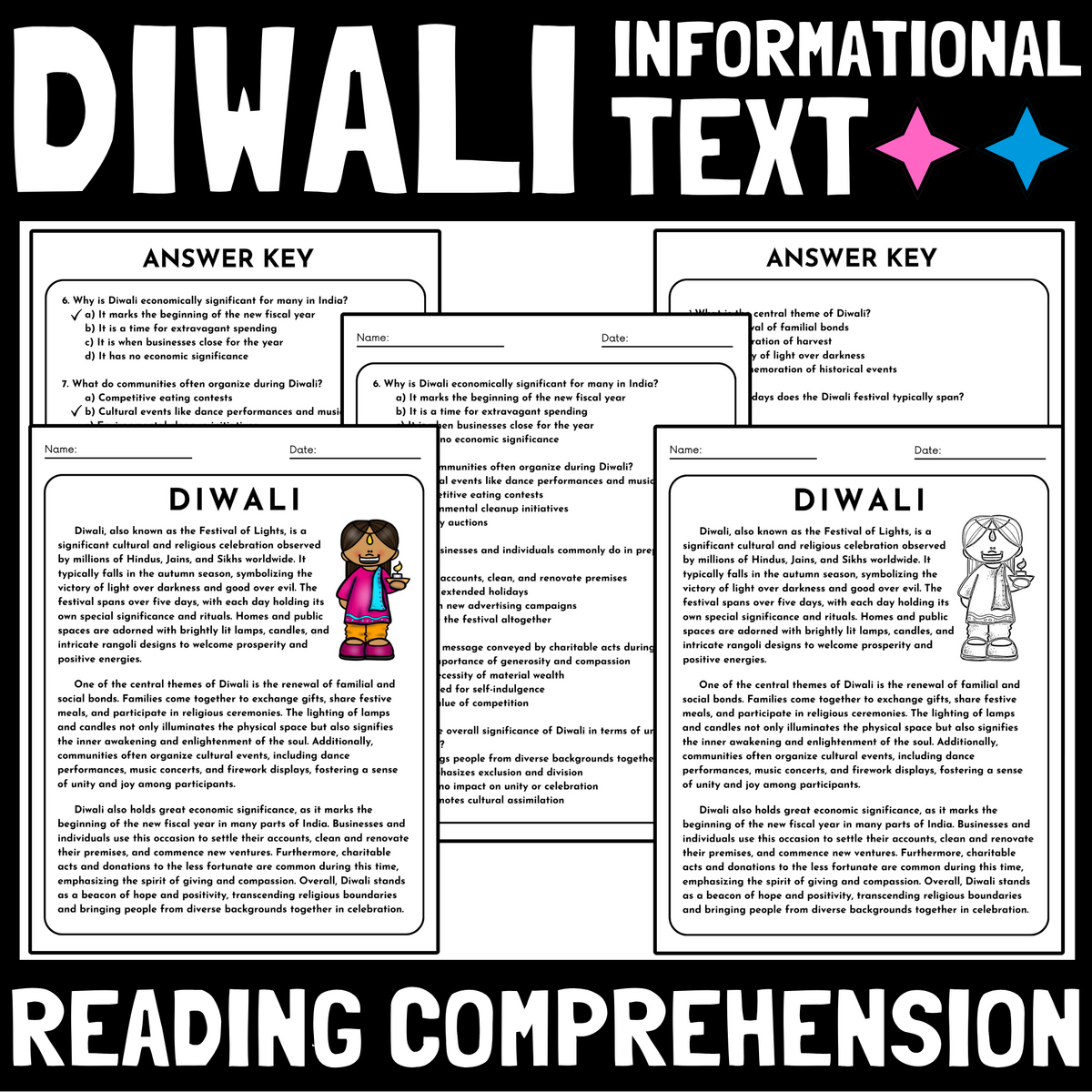 Diwali Reading Comprehension Passages And Questions Diwali Informational Text Made By Teachers Holidays Around The World Social Studies Reading Comprehension Passages K 2 Made By Teachers