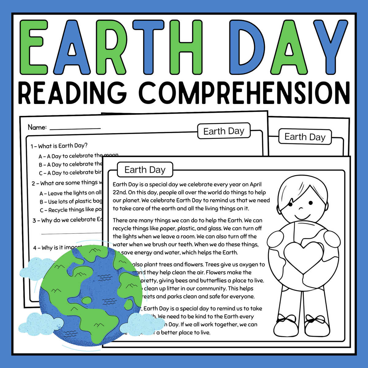 Earth Day Reading Comprehension Dialogue Passages Made By Teachers