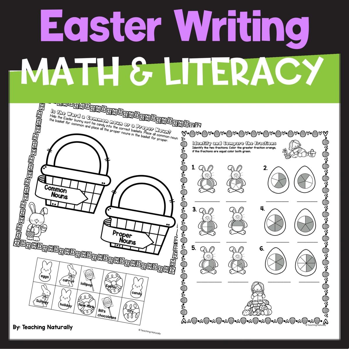 Easter Math Literacy Writing Activities Worksheets Made By Teachers