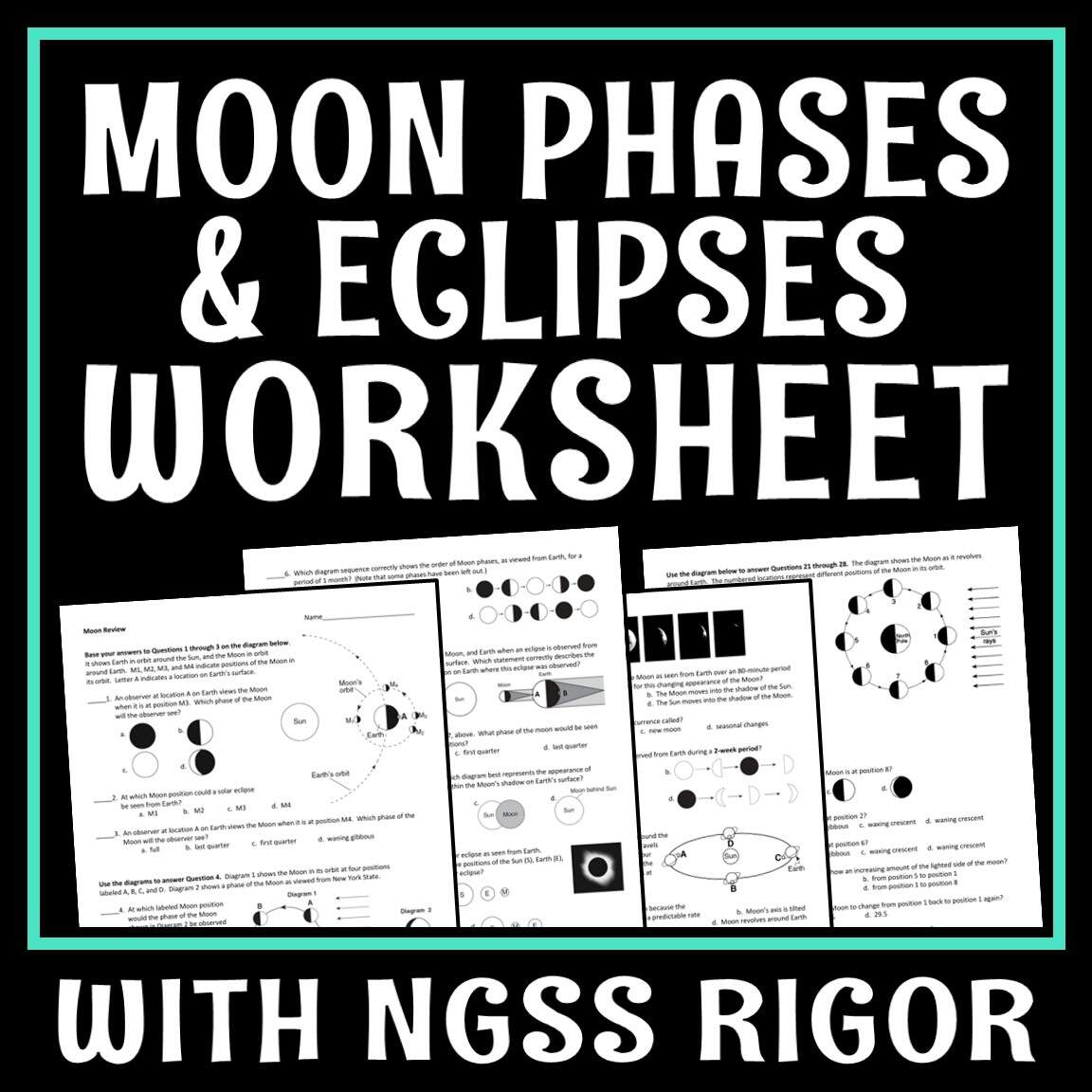 Eclipses And Moon Phases Worksheet Flying Colors Science Moon Phases Eclipses And Tides Reading Comprehension Activity Classful