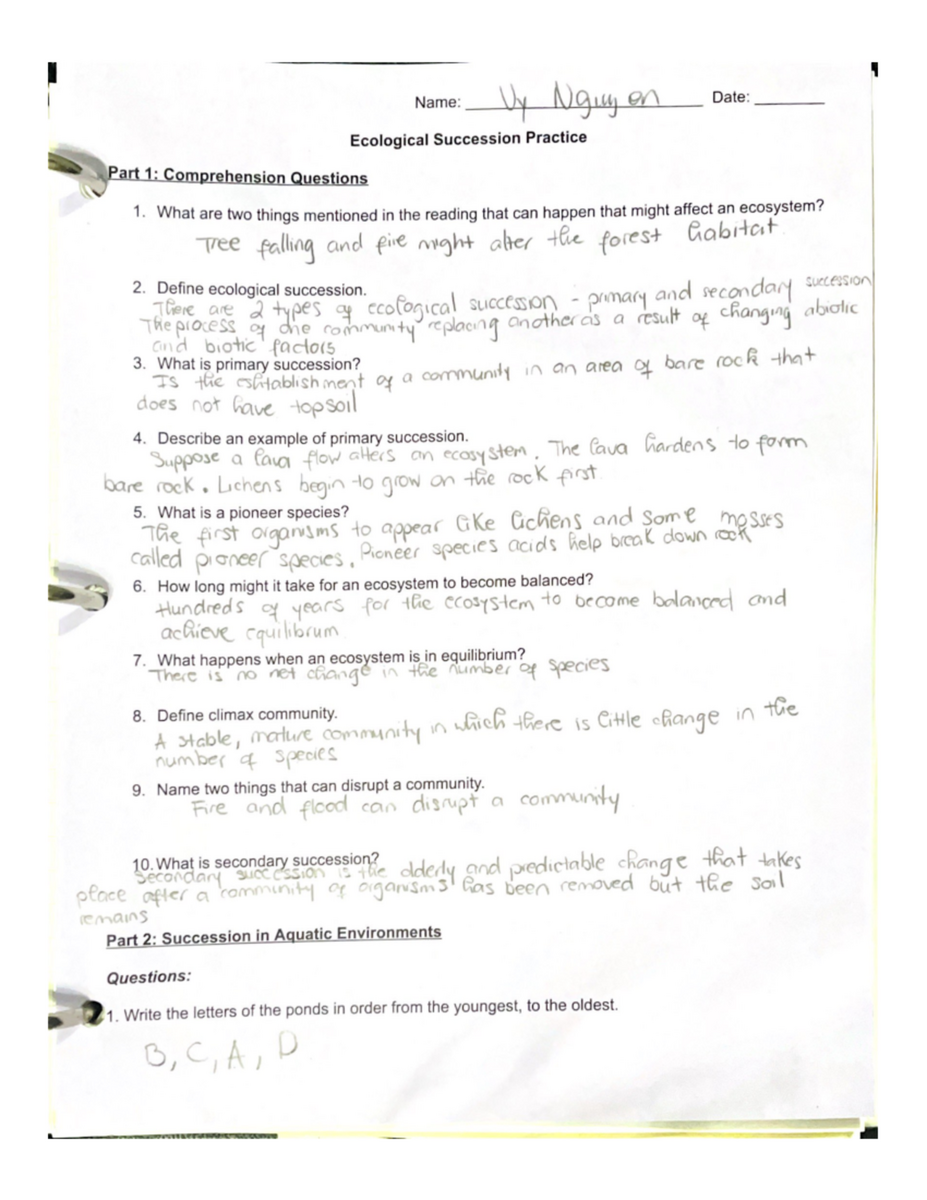 Ecological Succession Practice Comprehension And Aquatic Questions Studocu Ecological Succession Practice Comprehension And Aquatic Questions Studocu