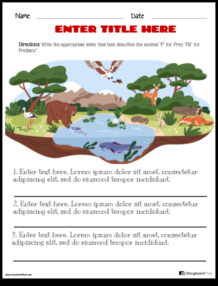 Ecosystems Worksheets Free Printable By Storyboard That Ecosystems Worksheets Free Printable By Storyboard That