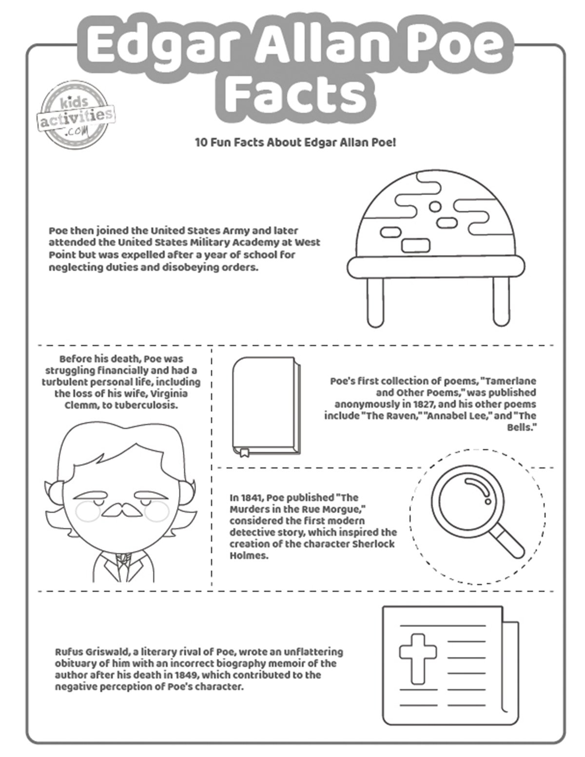Edgar Allan Poe Facts For Avid Readers Kids Activities Blog Edgar Allan Poe Facts For Avid Readers Kids Activities Blog