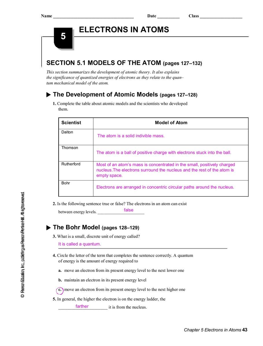 ELECTRONS IN ATOMS 5 North Plainfield School District Flip EBook Pages 1 4 AnyFlip