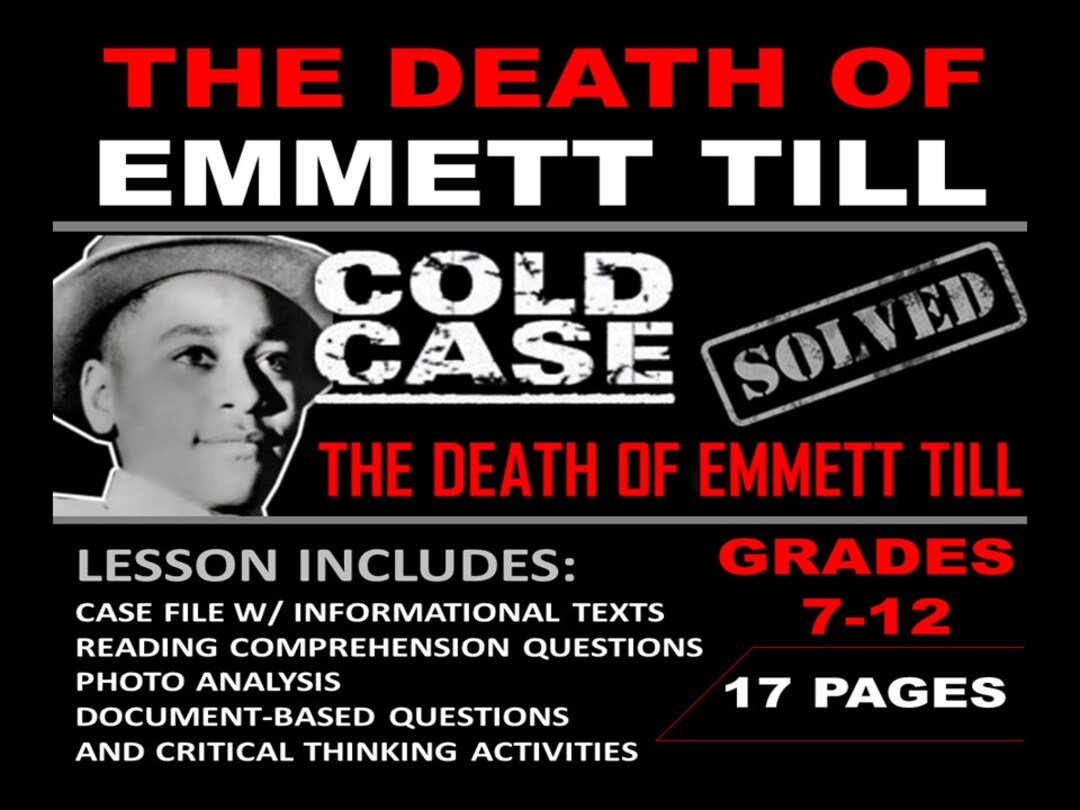 Emmett Till cold Case Investigation Reading And Worksheets Grades 7 12 Etsy