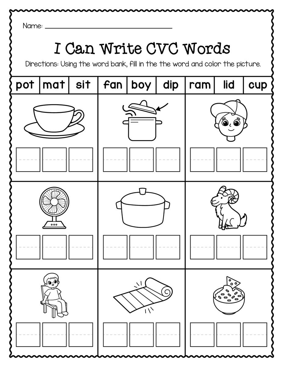 Engaging CVC Words Worksheets For Kindergarten And 1st Grade Phonics Made By Teachers Reading Activities For 1st Graders Fun In First