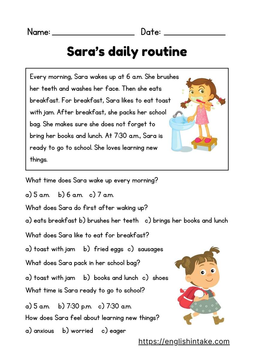 English For Beginners Reading Comprehension English For Beginners Reading Comprehension