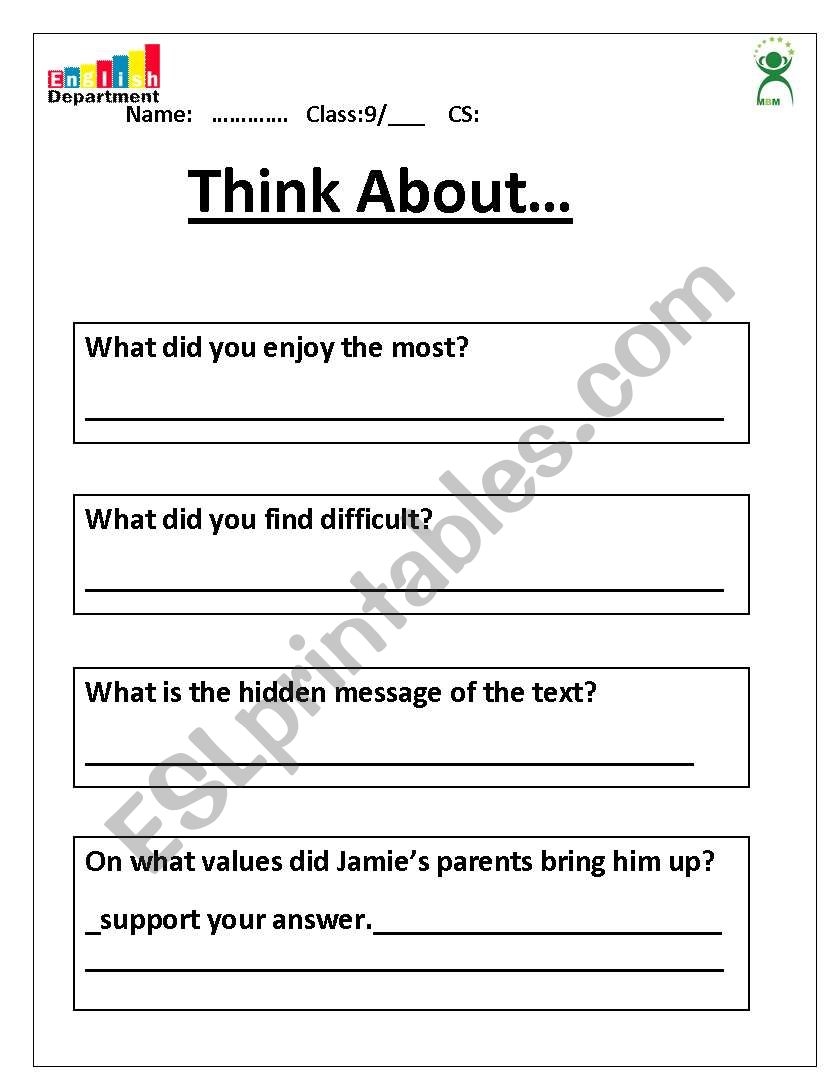 English Worksheets Critical Thinking Questions Worksheets Library English Worksheets Critical Thinking Questions Worksheets Library