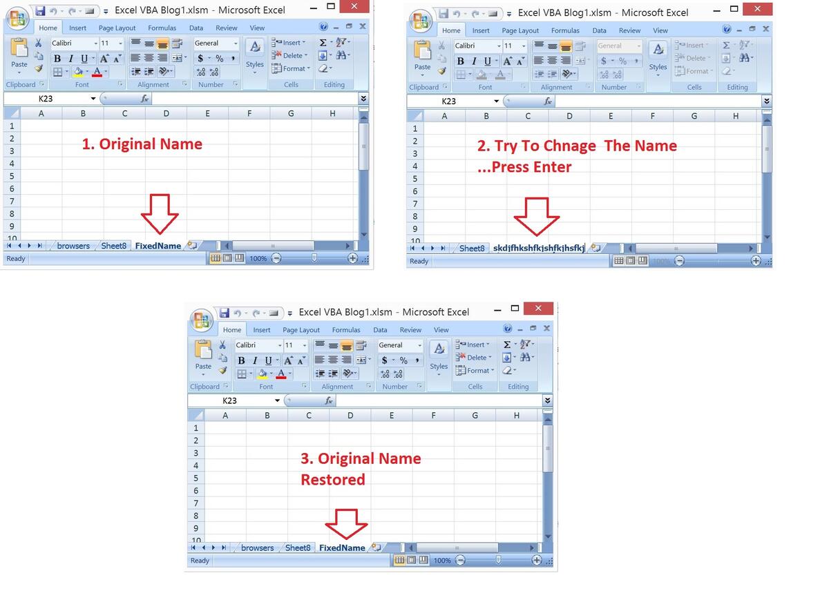Excel Excel VBA Prevent Changing The WorkSheet Name Excel Excel VBA Prevent Changing The WorkSheet Name