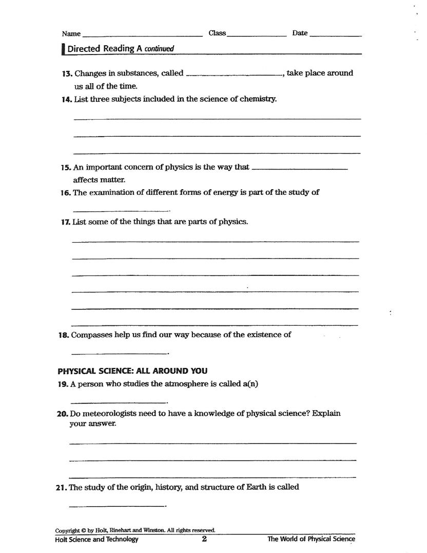 Exploring Physical Science Worksheet Craig Fisher Library Worksheets Library