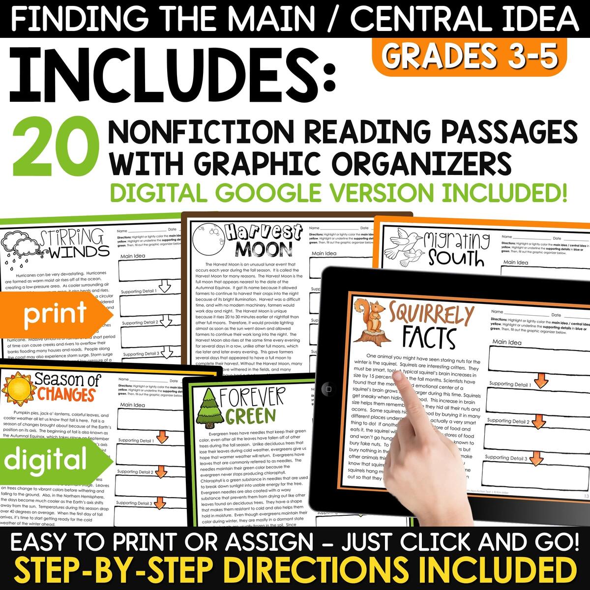 Fall Main Idea Supporting Details Passages Worksheets Fall Reading Activities A Love Of Teaching Kim Miller Fall Main Idea Supporting Details Passages Worksheets Fall Reading Activities A Love Of Teaching Kim Miller