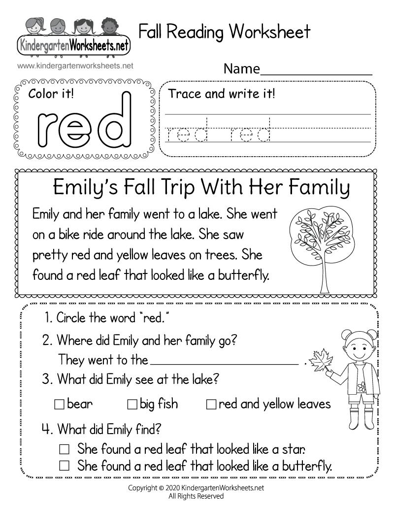 Changing Leaves Reading Comprehension Worksheet Teachers Stock