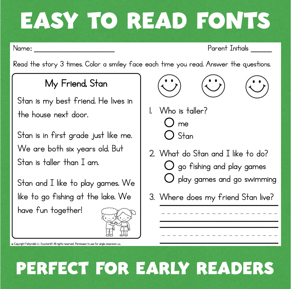First Grade Reading Comprehension Passages Made By Teachers First Grade Reading Comprehension Passages Made By Teachers