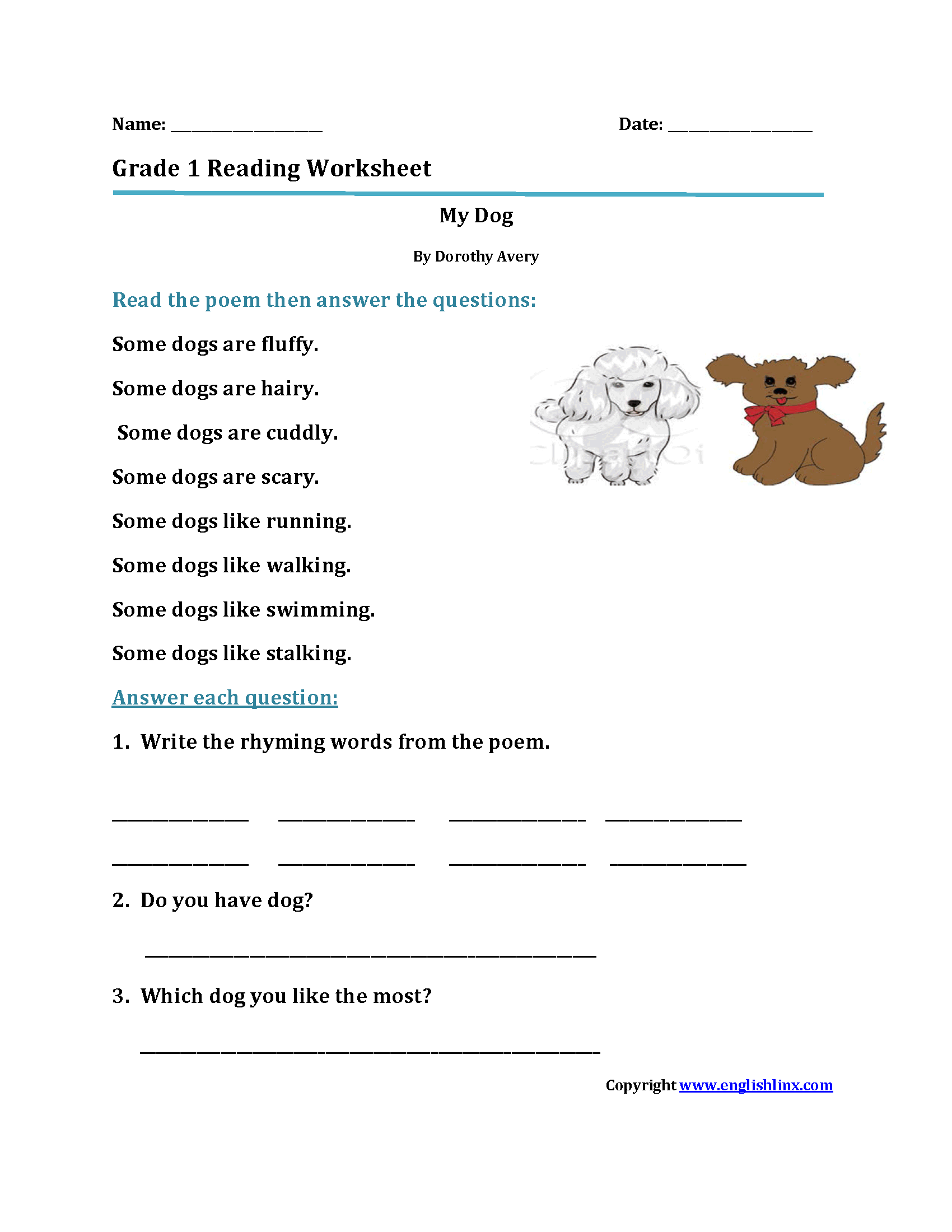 1st Grade Reading Worksheets Best Coloring Pages For Kids Worksheets Library