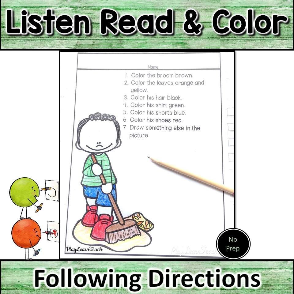 Following Directions Listening And Reading Comprehension Made By Teachers Following Directions Listening And Reading Comprehension Made By Teachers