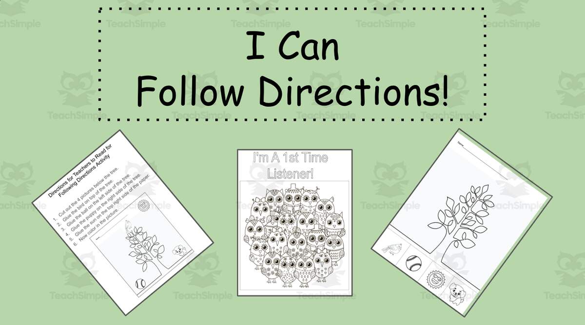 Following Directions SEL Activity By Teach Simple Following Directions SEL Activity By Teach Simple