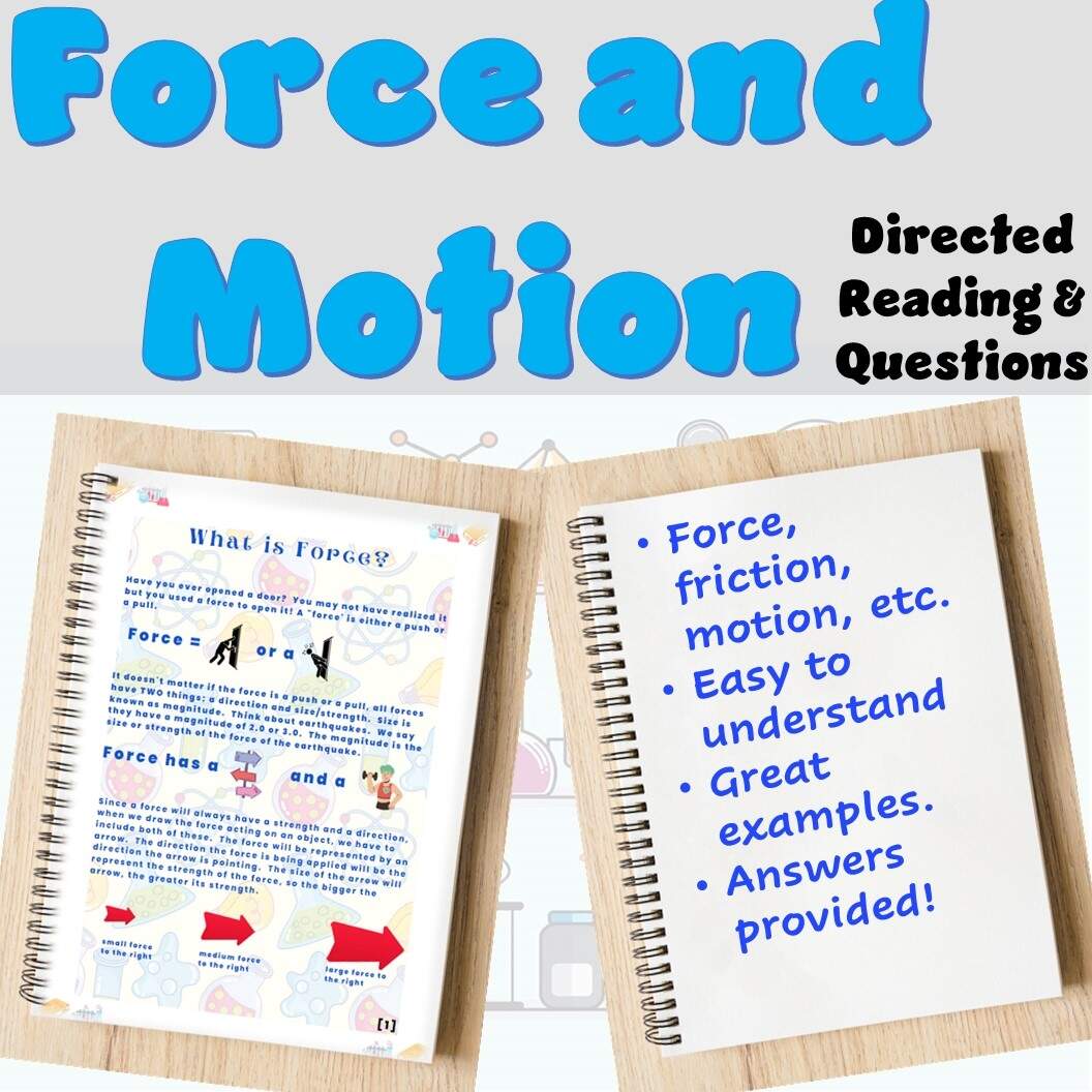 Force Motion Friction And More Reading Passage With Questions Made By Teachers Force Motion Friction And More Reading Passage With Questions Made By Teachers