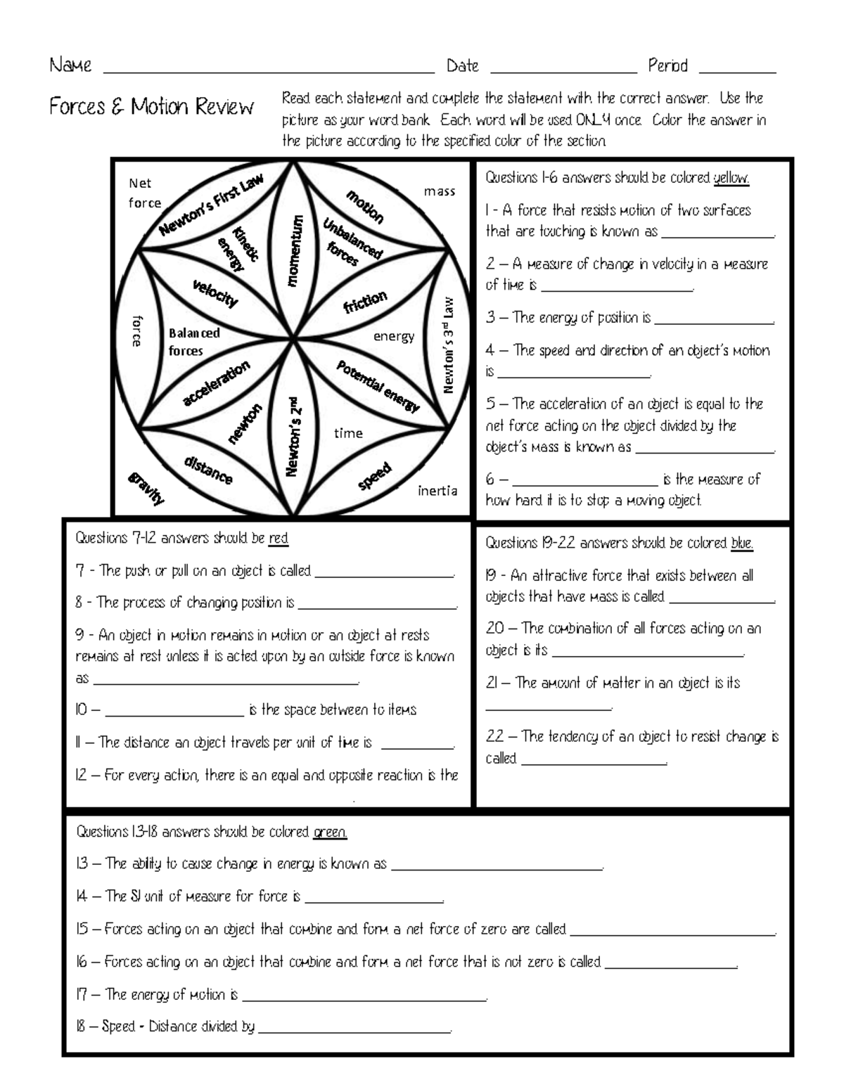 Forces Motion Coloring Review 1 Engaging Study Guide Studocu Forces Motion Coloring Review 1 Engaging Study Guide Studocu
