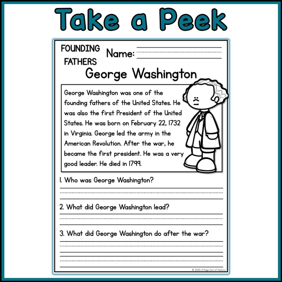 US Government Social Studies Reading Comprehension Passages K 2 Worksheets Library