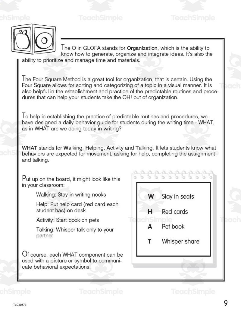 Four Square Writing Method For Early Learners A Unique Approach To Teaching Basic Writing Skills By Teach Simple