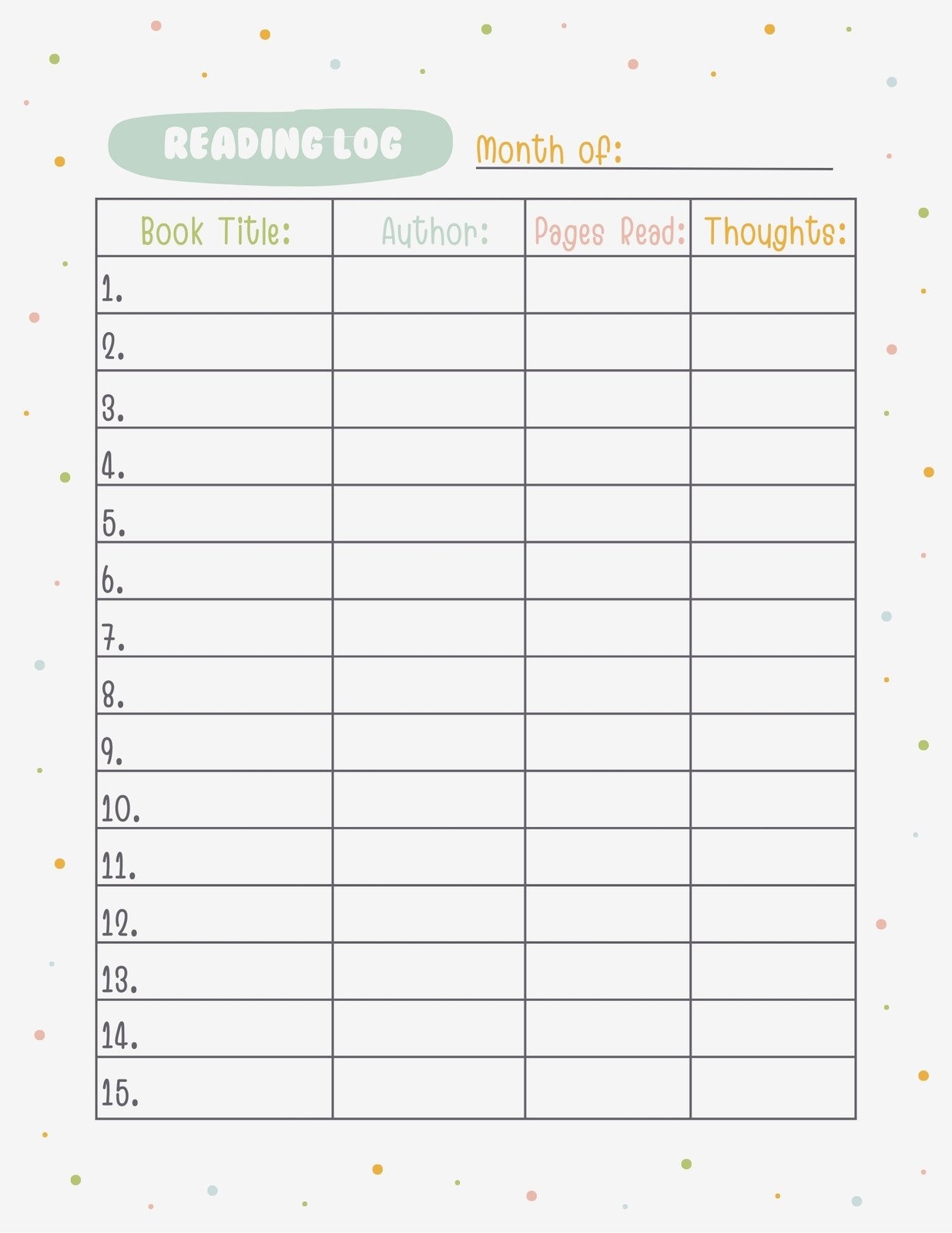 Free And Customizable Log Templates Free And Customizable Log Templates